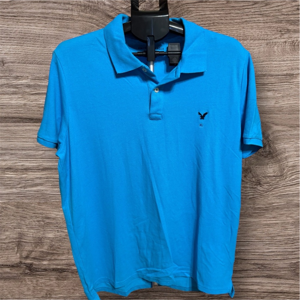 American Eagle Outfitters Bright Blue Polo Shirt